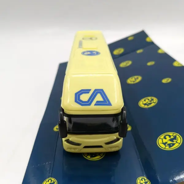Yellow Plastic Bus Model Collection Display - Image 5