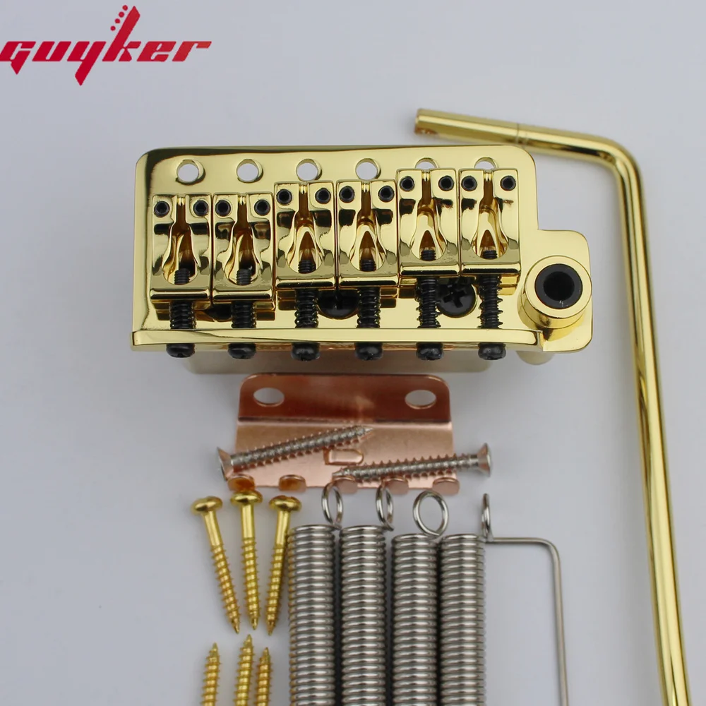 Guyker Chrome Black Gold Guitar Tremolo Bridge 2 Guyker Chrome Black Gold Guitar Tremolo Bridge - Image 2