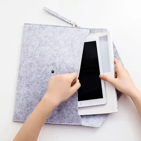 A4 Felt Document Folder with Buckle - Image 2