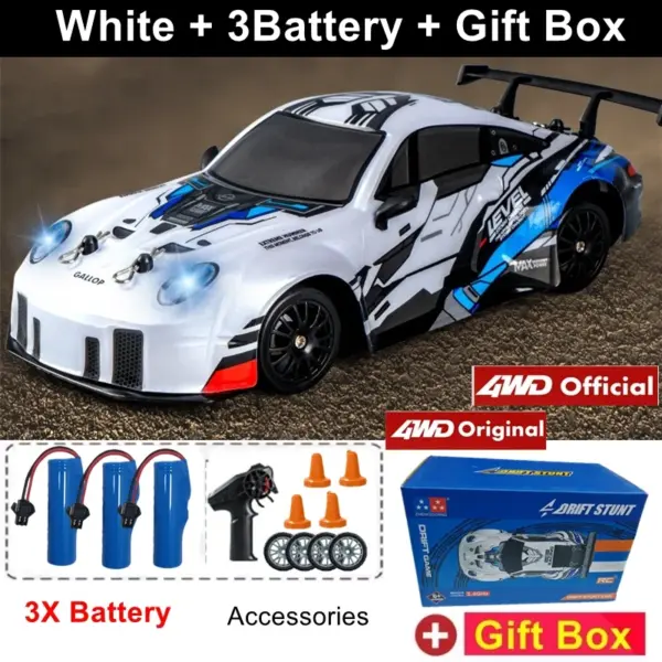 4WD RC Drift Car with LED Lights and Remote - Image 23