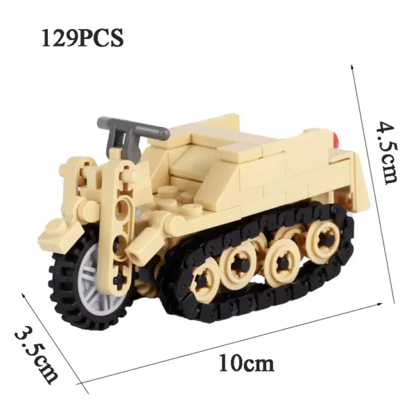 WW2 German Tank Building Block Set SDKFZ. 2 Half Track - Image 8