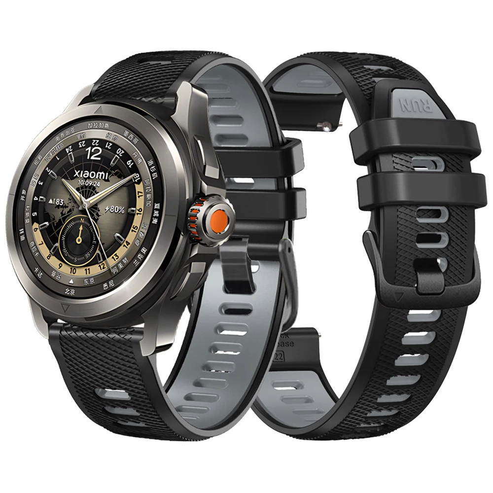 Two-Tone Silicone Strap for Xiaomi Watch S4 9 Two-Tone Silicone Strap for Xiaomi Watch S4 - Image 9