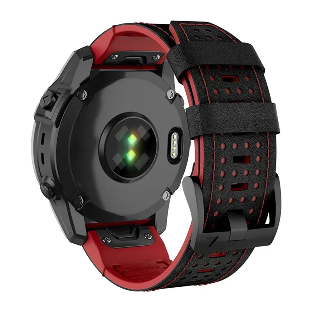 Garmin Fenix E 8 Leather Silicone Watch Band 7 Garmin Fenix E 8 Leather Silicone Watch Band - Image 7