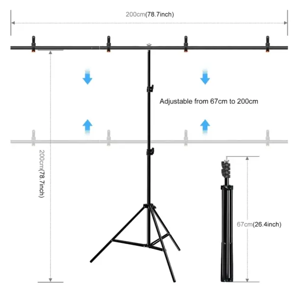 2x2m Green Screen Photo Studio Setup Kit - Image 3
