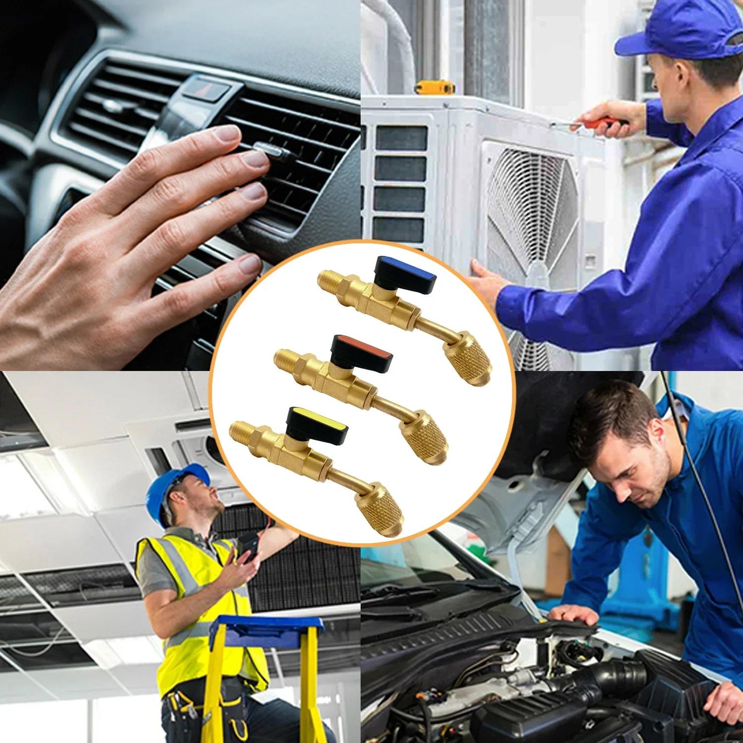 Refrigerant Ball Valve Adapter 1/4 inches SAE 6 Refrigerant Ball Valve Adapter 1/4 inches SAE - Image 6