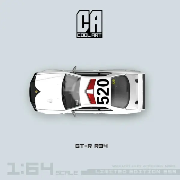 TIME MICRO 1:64 GT-R R34 Police Diecast Model - Image 4