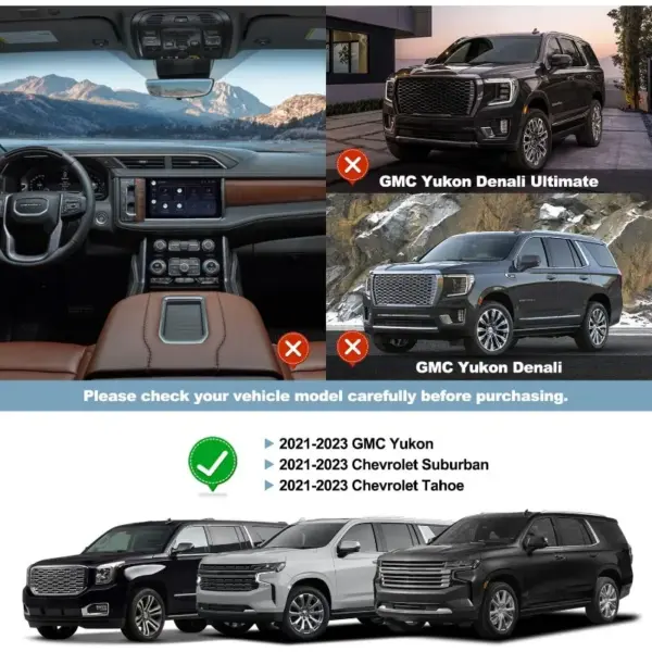 2021-2024 GMC Yukon Chevy Tahoe Center Console Organizer - Image 5