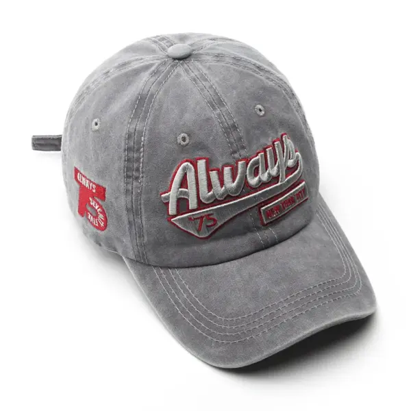 Summer Unisex Cotton Baseball Cap with Letter Embroidery - Image 4