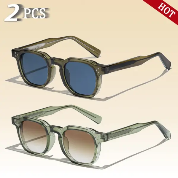 Retro Punk Square Men Sunglasses Model K39769 - Image 16
