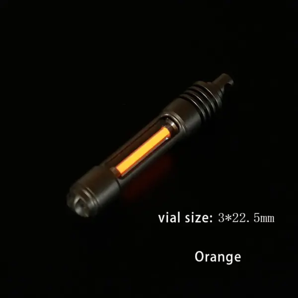 Titanium Luminous Keychain Light with Vial - Image 11