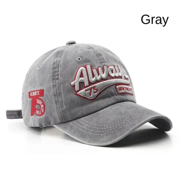 Summer Unisex Cotton Baseball Cap with Letter Embroidery - Image 16
