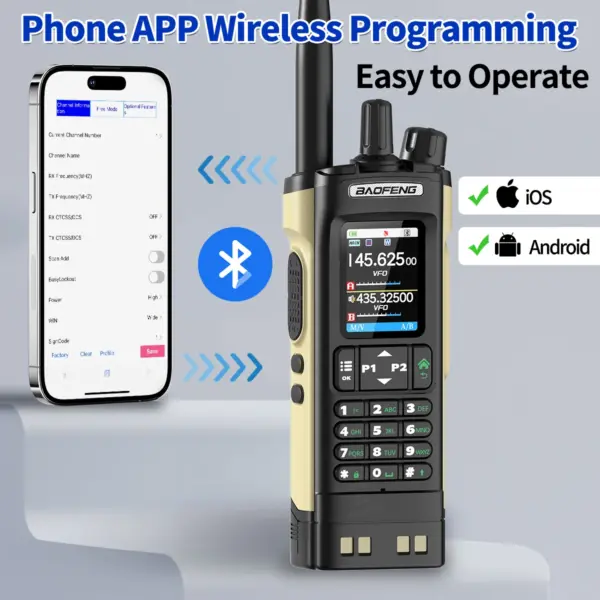 BAOFENG UV-32 GPS Walkie Talkie 10W Bluetooth - Image 4