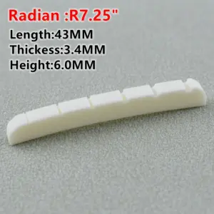 Flat Bone Nut for Electric Guitar 42mm/43mm 13 S747bfabfd4804050a2bb029b63a5562a3