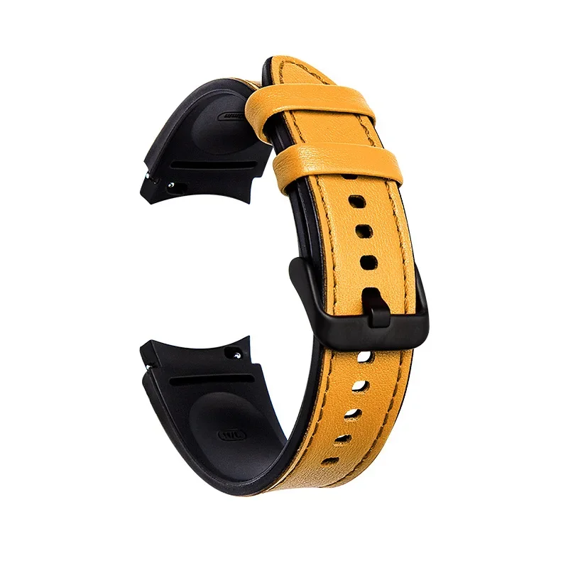 Silicone Leather Strap for Samsung Galaxy Watch 6/5 Pro 13 Silicone Leather Strap for Samsung Galaxy Watch 6/5 Pro - Image 13