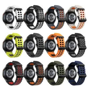 Two-Tone Silicone Strap for Samsung Galaxy Watch 22 S7565edde85f5457383af52b4aa3b6602V