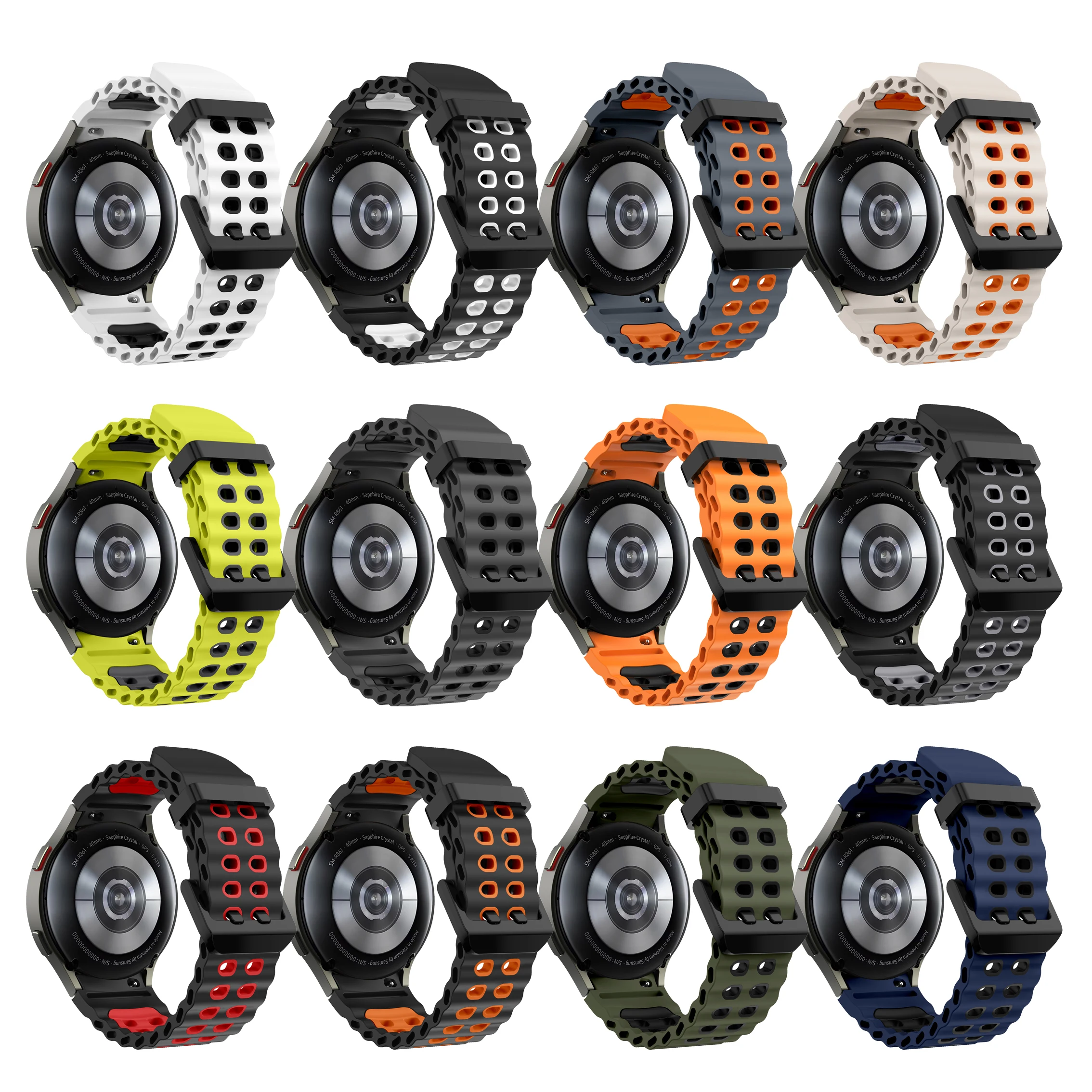 Two-Tone Silicone Strap for Samsung Galaxy Watch 5 Two-Tone Silicone Strap for Samsung Galaxy Watch - Image 5