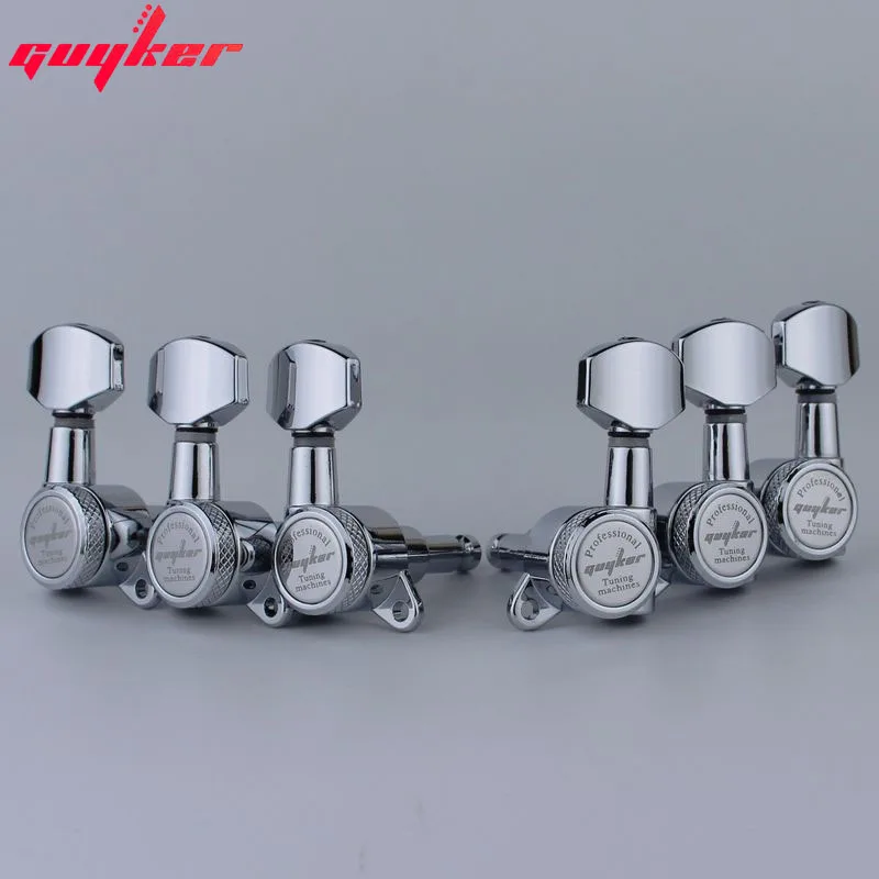 GUYKER 1 Set Chrome Locking Guitar Tuners 4 GUYKER 1 Set Chrome Locking Guitar Tuners - Image 4
