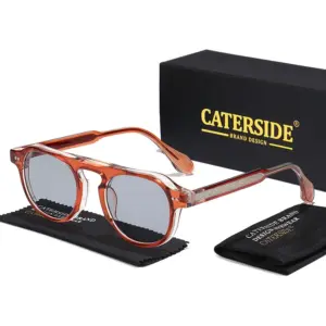 Vintage Round Punk Sunglasses Men Women UV400 22 S75c5a7aa7e4d40a4a51977c14dc257dc5