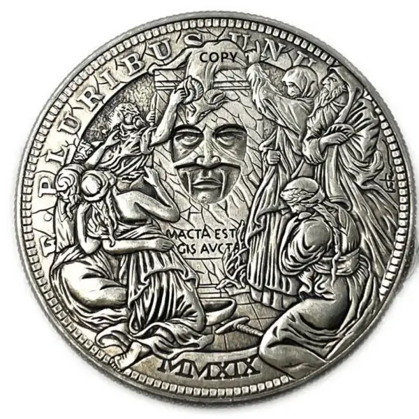 Movable Challenge Coin with Transforming Face - Image 4