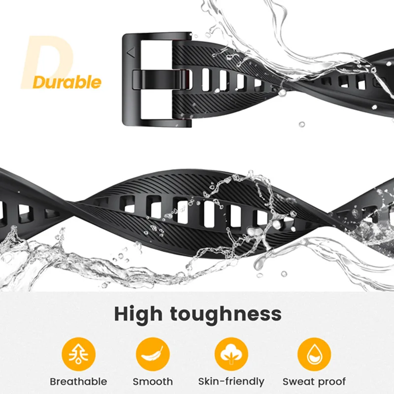 QuickFit 22mm Silicone Strap for Garmin Watches 2 QuickFit 22mm Silicone Strap for Garmin Watches - Image 2