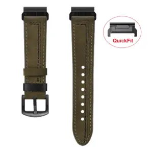 Leather QuickFit Watch Band for Garmin Fenix 17 S76adf5378733405aac0c870a7caf698dy