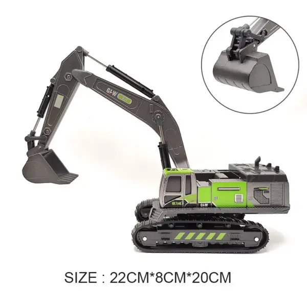 Diecast Construction Crane and Digger Model Set - Image 13