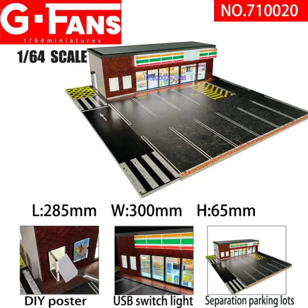 1/64 Scale Car Garage Diorama Display Model - Image 16