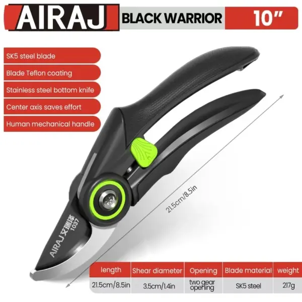 Bypass Pruning Shears with Ergonomic Grip - Image 2