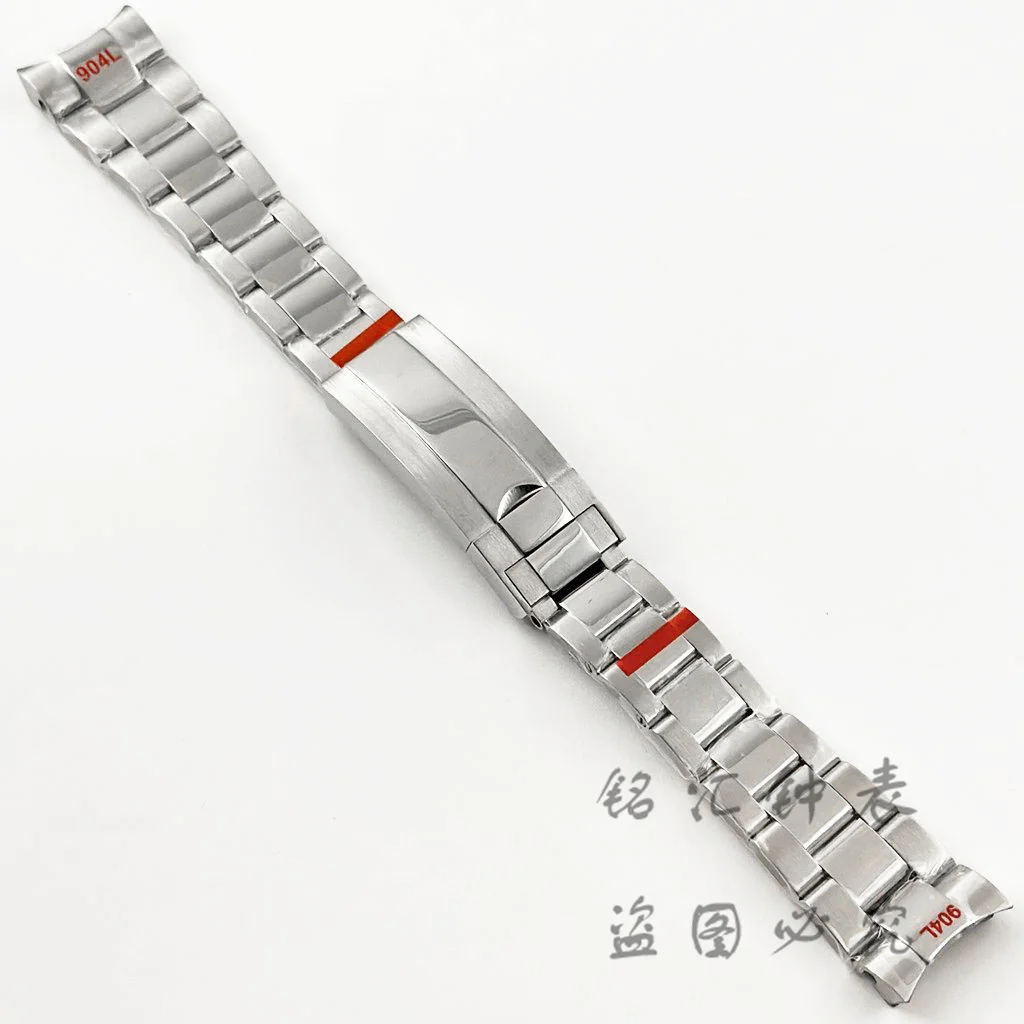 20MM 904L Silver Stainless Steel Watch Band 5 20MM 904L Silver Stainless Steel Watch Band - Image 5