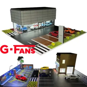 1/64 Scale Car Garage Diorama Model 36 S77928628752548eb86c79110c0d57db26