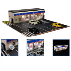 1:64 Scale LED Car Garage Diorama Model 51 S7840650143664535ab9d4143cefe6465o 2