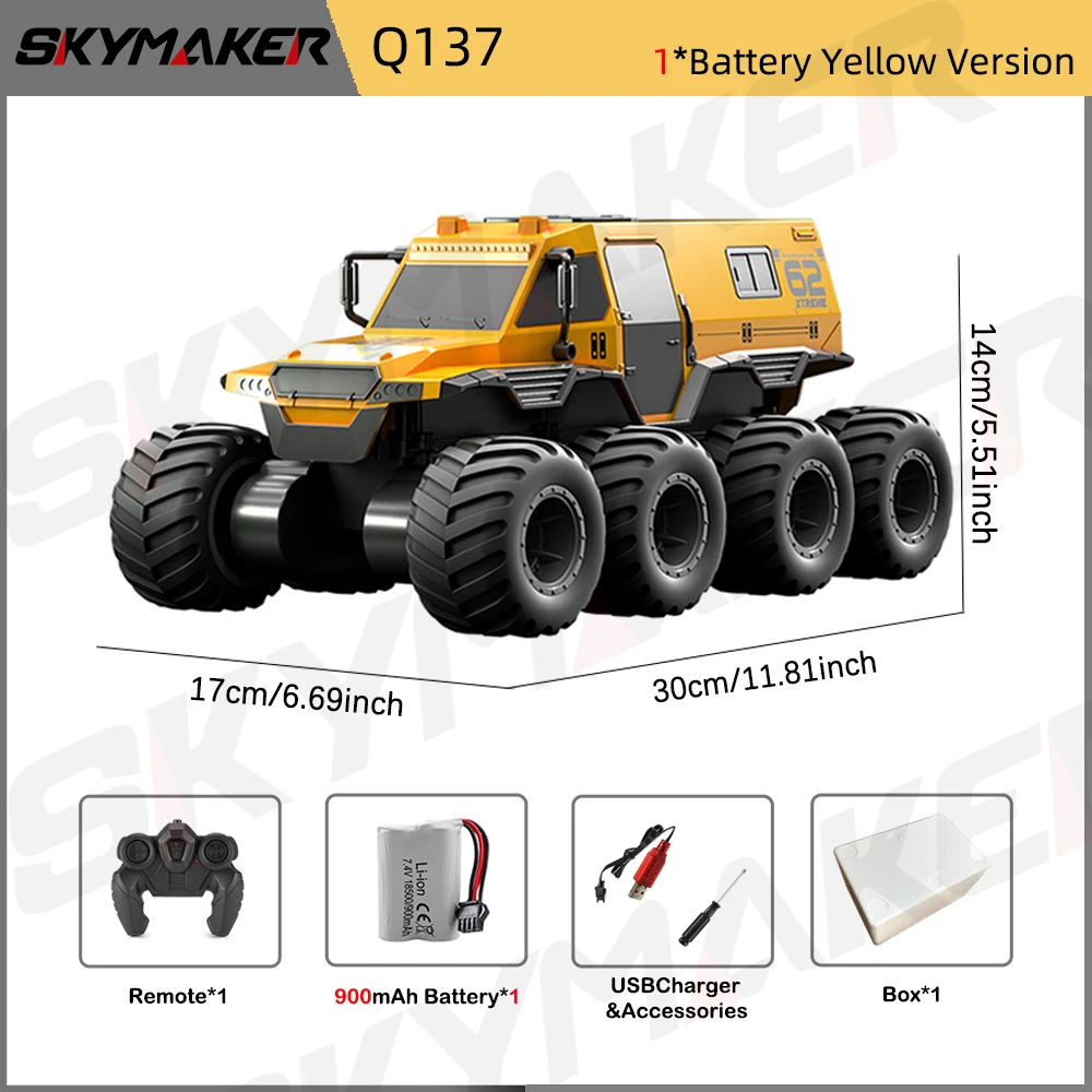 JJRC Q137 8WD Amphibious RC Car 9 JJRC Q137 8WD Amphibious RC Car - Image 9