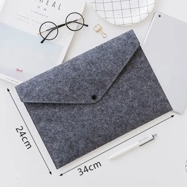 A4 Felt Document Folder with Buckle - Image 6