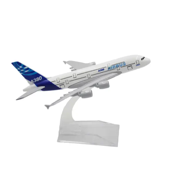 Diecast Airbus A380 Model on Stand - Image 3