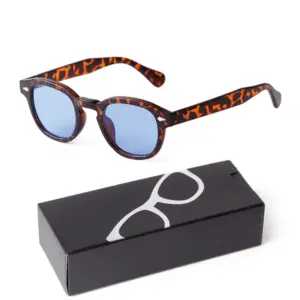 Gradient Blue Round Sunglasses for Adults S22728 52 S7952ba991054473e9167209e393b676b4