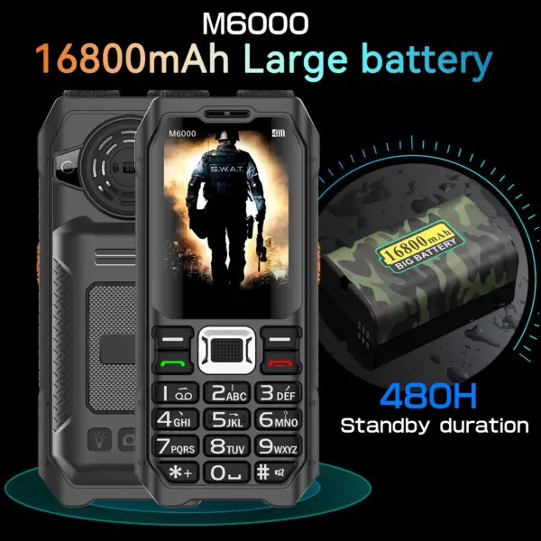 M6000 Elderly Mobile Phone with 4 SIM Slots - Image 3