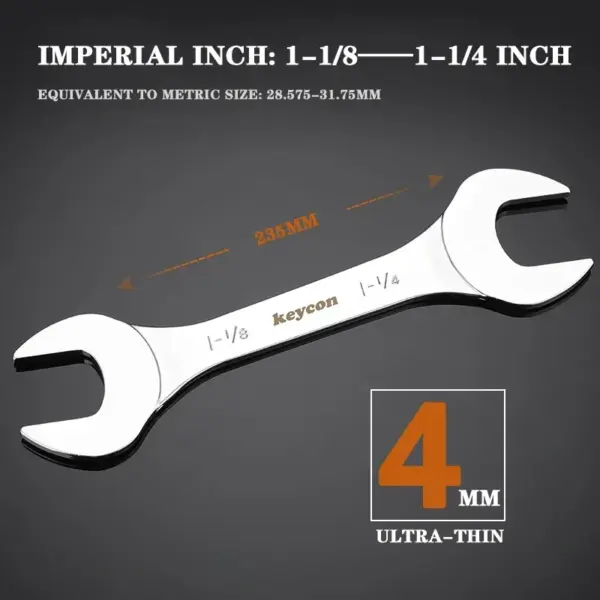 3/8-1-1/4 Inch Ultra-Thin Open End Wrench Set for Drive Shaft - Image 9
