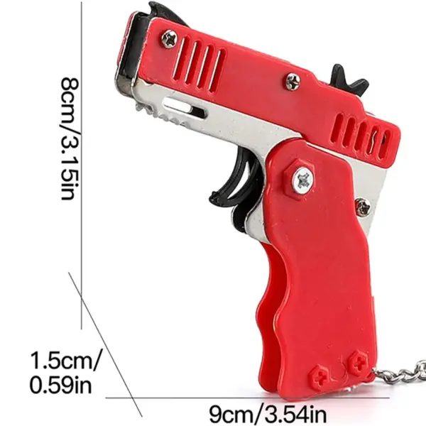 Mini Folding Launcher Toy with 60 Rubber Bands - Image 6