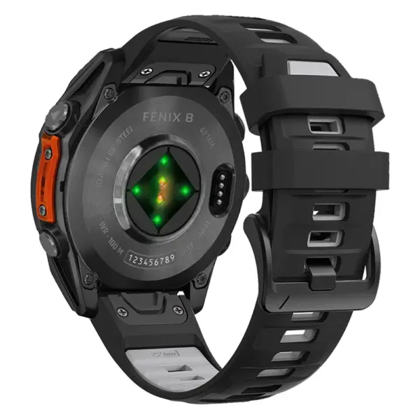 Two-Tone Silicone Strap for Garmin Fenix 8/7/Descent - Image 12
