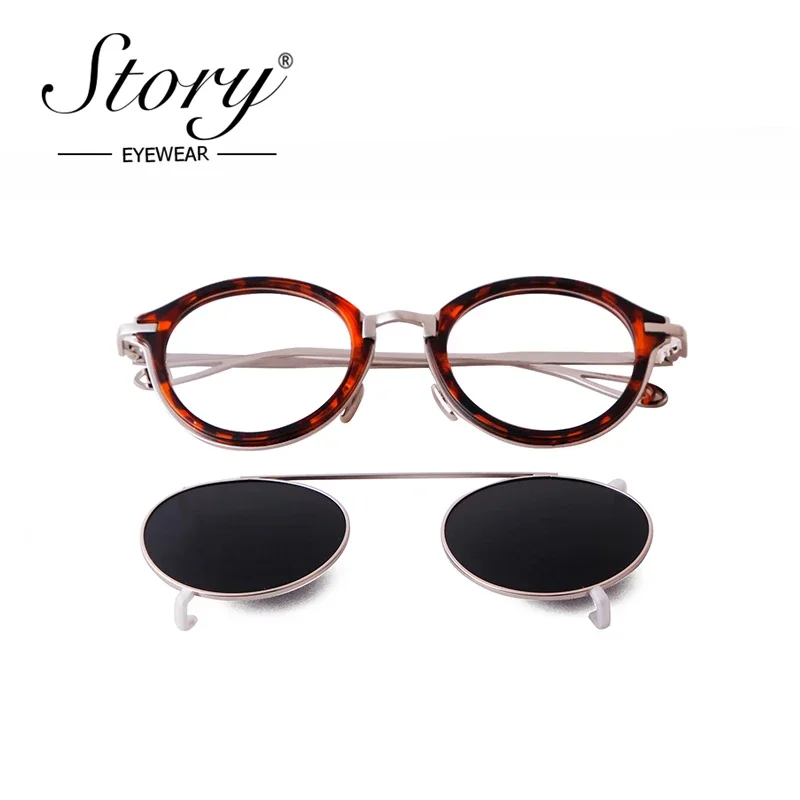 Vintage Steampunk Round Clip-on Sunglasses Men S1810 3 Vintage Steampunk Round Clip-on Sunglasses Men S1810 - Image 3