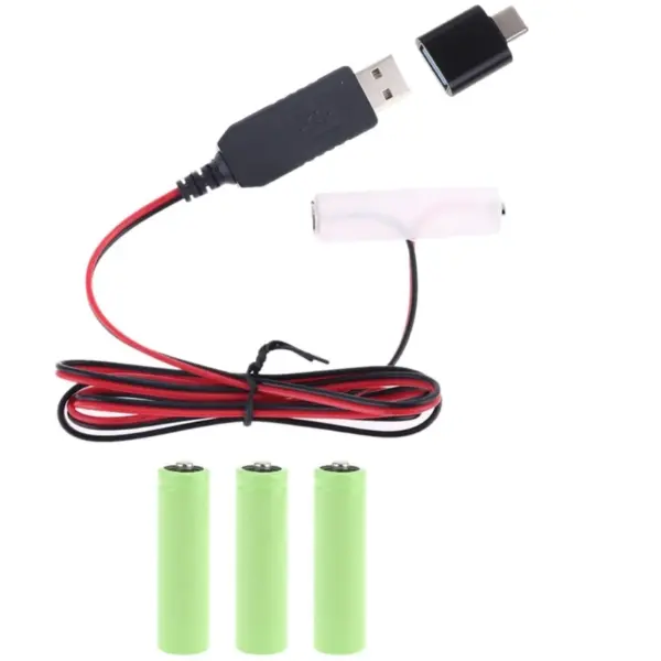 AA Battery Power Cable with Type-C Adapter - Image 9