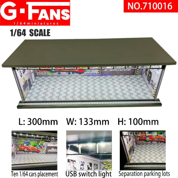 1/64 Scale Car Garage Diorama Display Model - Image 20