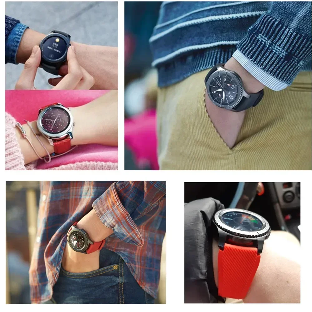 Silicone Watch Strap for Samsung Galaxy Watch 5/6/4/3 and Huawei GT Series 4 Silicone Watch Strap for Samsung Galaxy Watch 5/6/4/3 and Huawei GT Series - Image 4