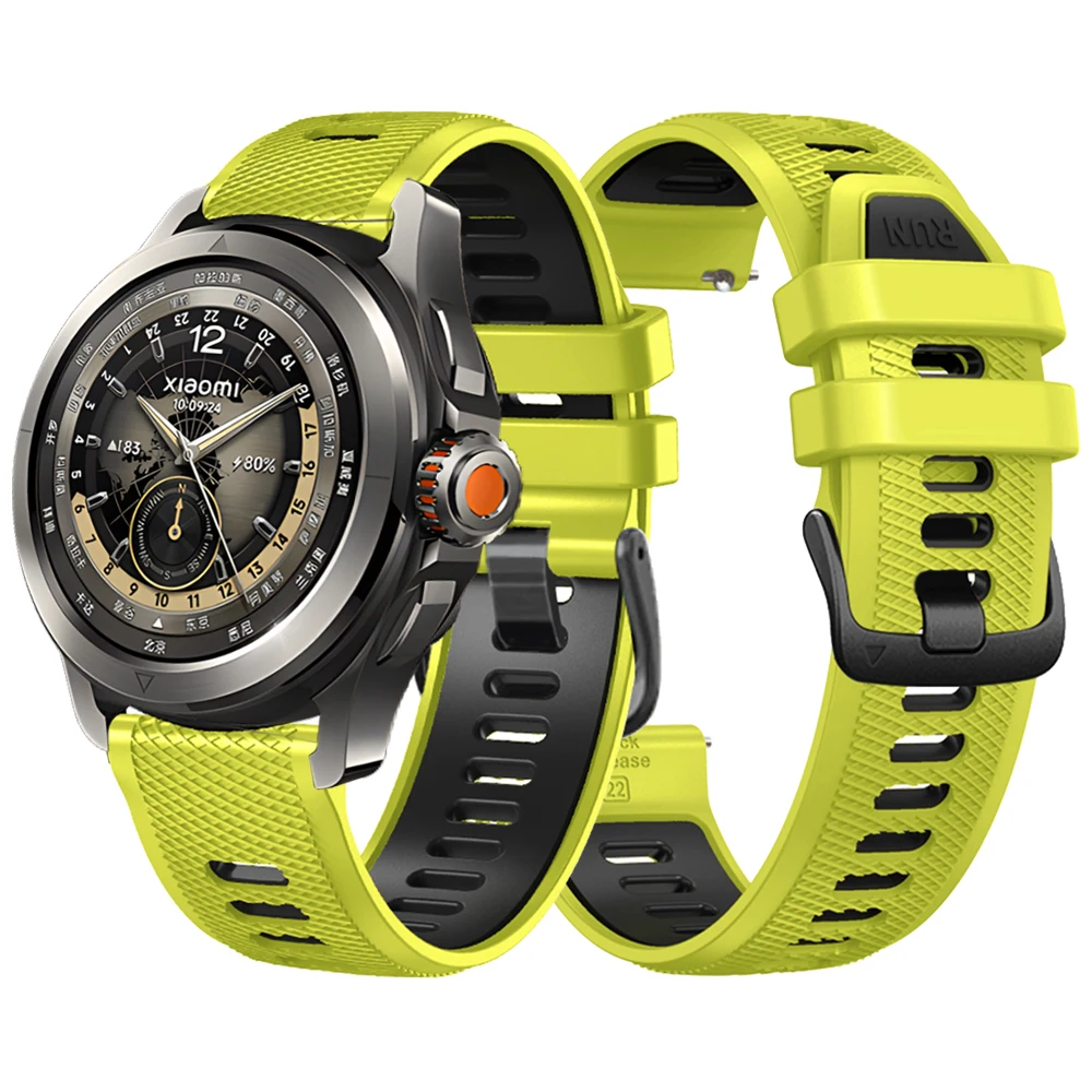 Two-Tone Silicone Strap for Xiaomi Watch S4 7 Two-Tone Silicone Strap for Xiaomi Watch S4 - Image 7