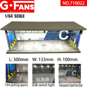 1/64 Scale Car Garage Diorama Model 51 S7f64a074a3e94c29b7a473045932af10S 5