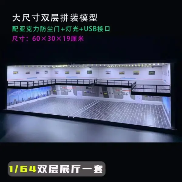 1/64 Scale Car Garage Diorama Model with LED - Image 6