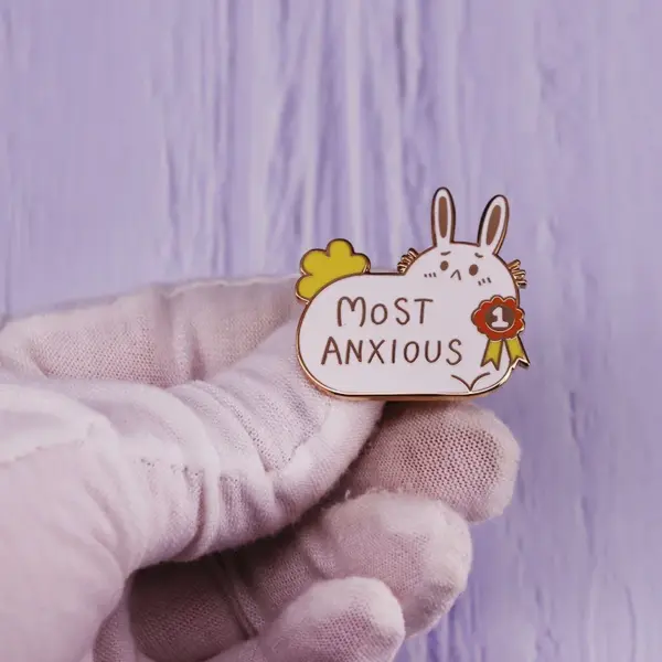 Overthinking It Enamel Pin for Mental Health - Image 5