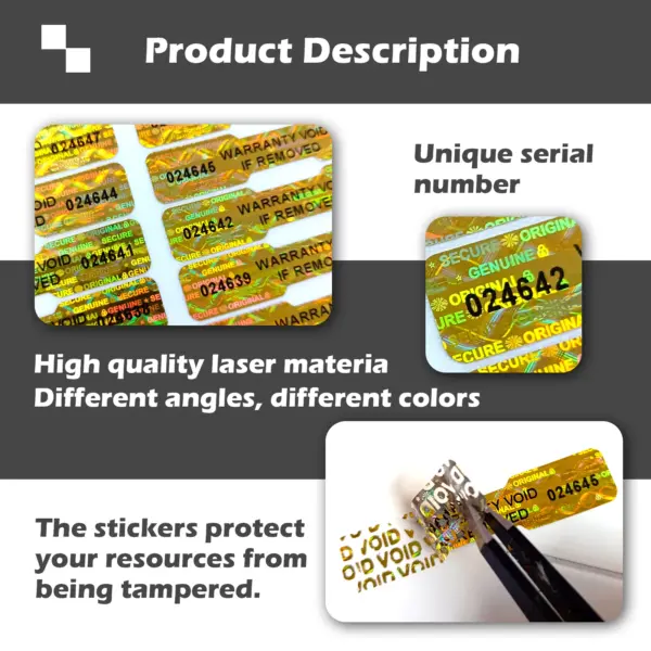 Bone Shape Holographic Sticker Labels 250pcs - Image 2