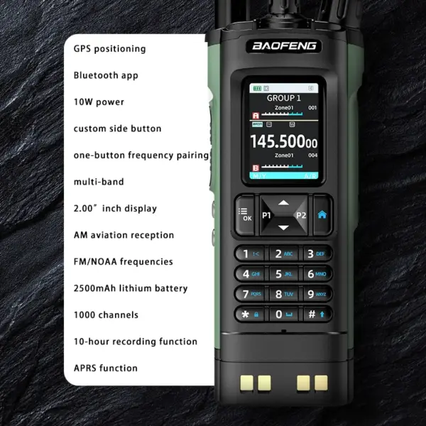 BAOFENG DM32 Walkie Talkie with GPS 10W - Image 5