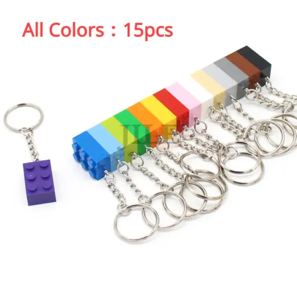 Rainbow Colors DIY Keychain Building Blocks Kit - Image 9